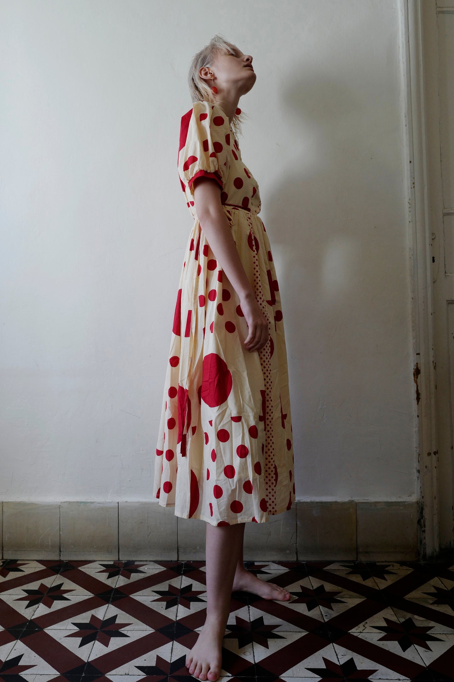 Dress with red dots