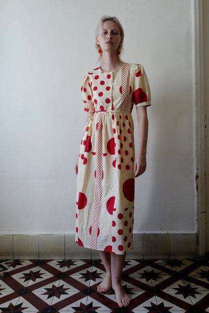 Dress with red dots