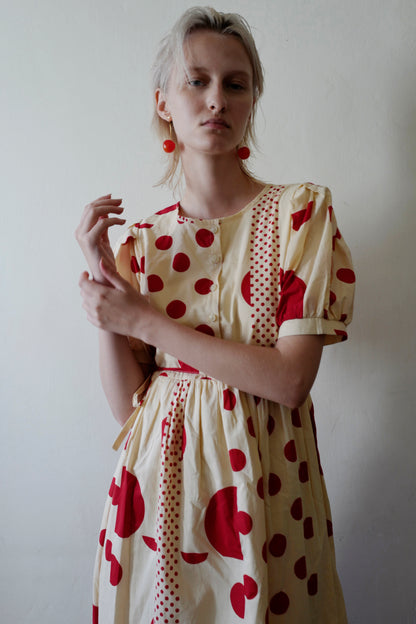 Dress with red dots