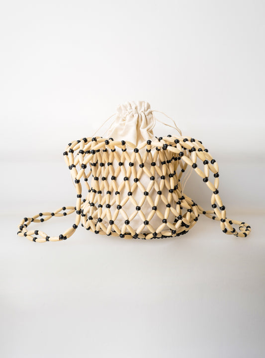 Octo Bag in Beige and Black